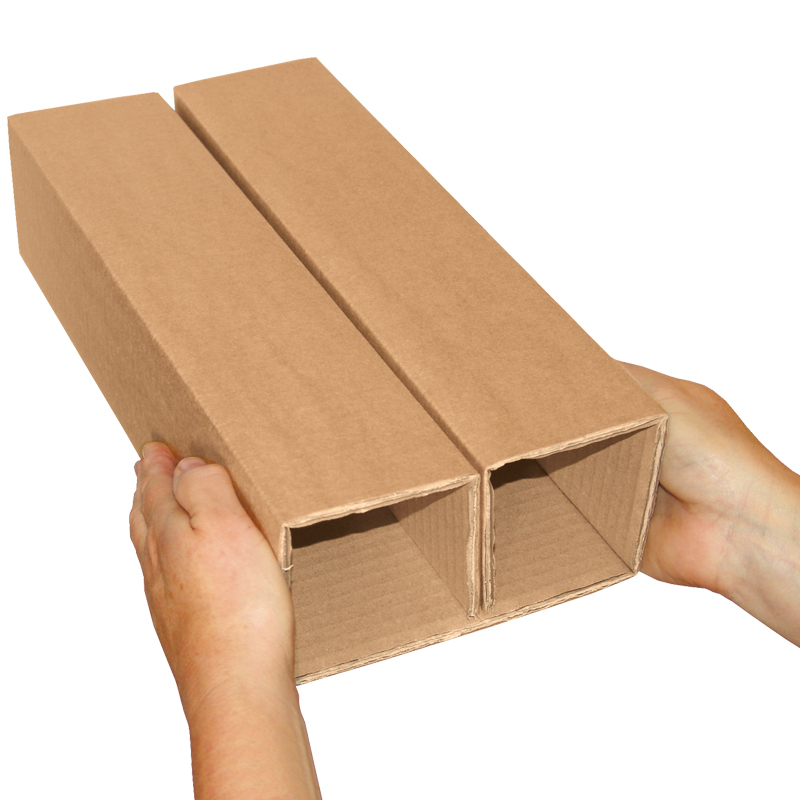 PTZ-Flaschenversandkarton 180 mm x 180 mm x 395 mm (L x B x H)
