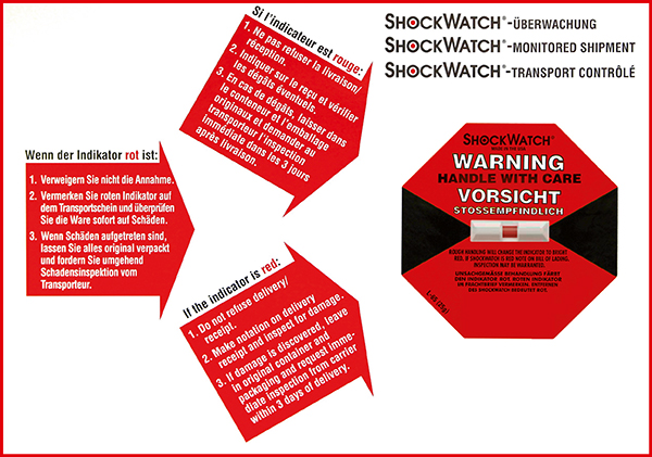 Stoßindikator Shockwatch 