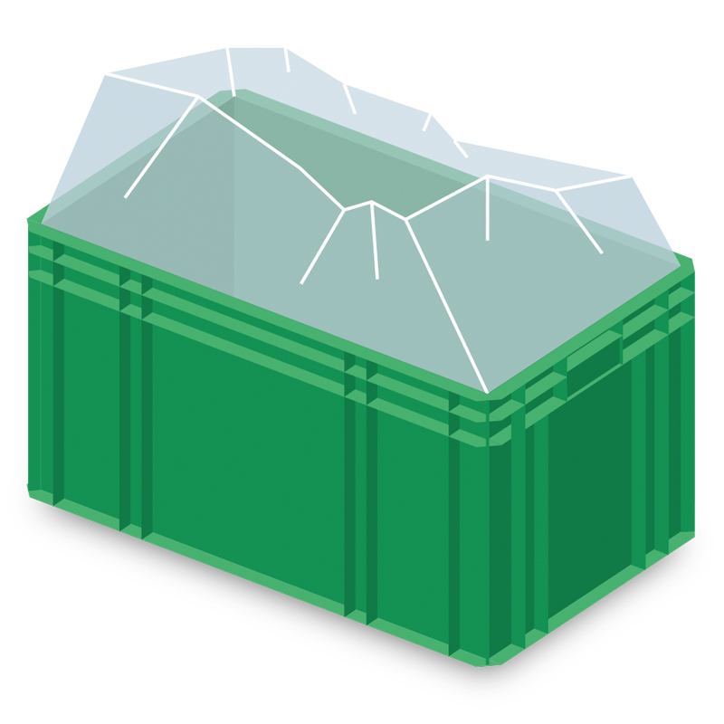 Bio-VCI-KLT-Kisteneinsatz 330 mm x 220 mm x 450 mm (L x B x H)