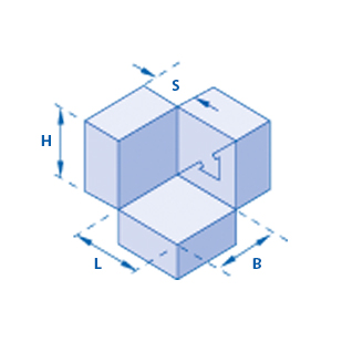 TechnoFoam Clipecke 95 mm x 95 mm x 95 mm (L x B x H)