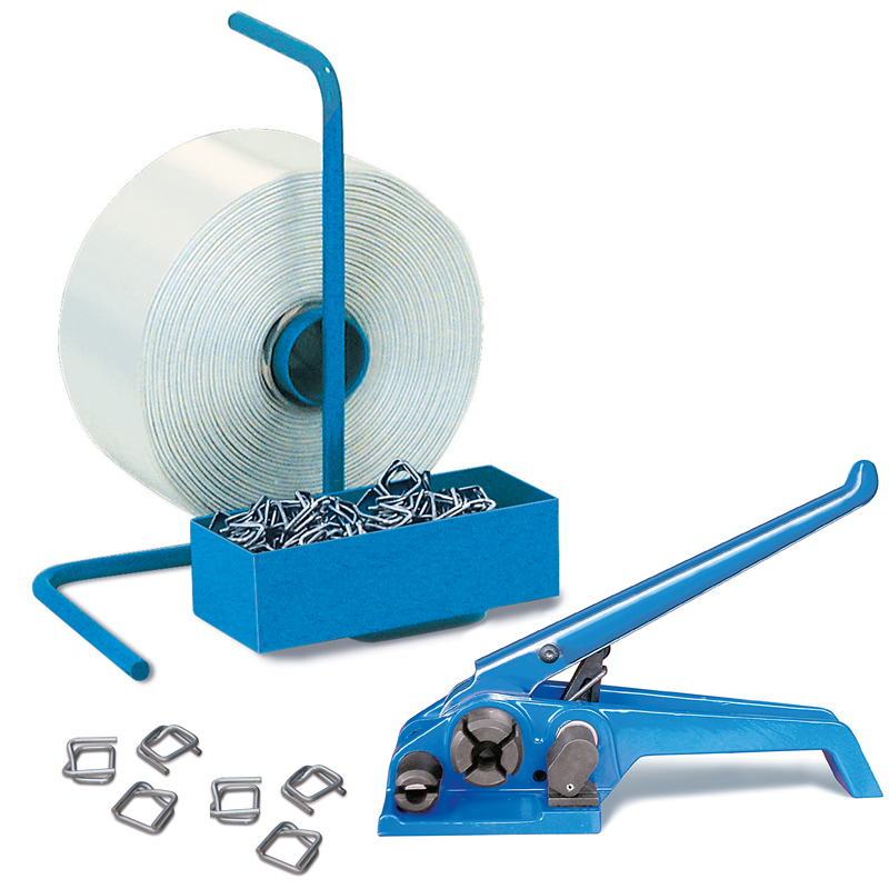 Gewebe-Umreifungs-Starterset 16 mm x 850 Meter (B x L)