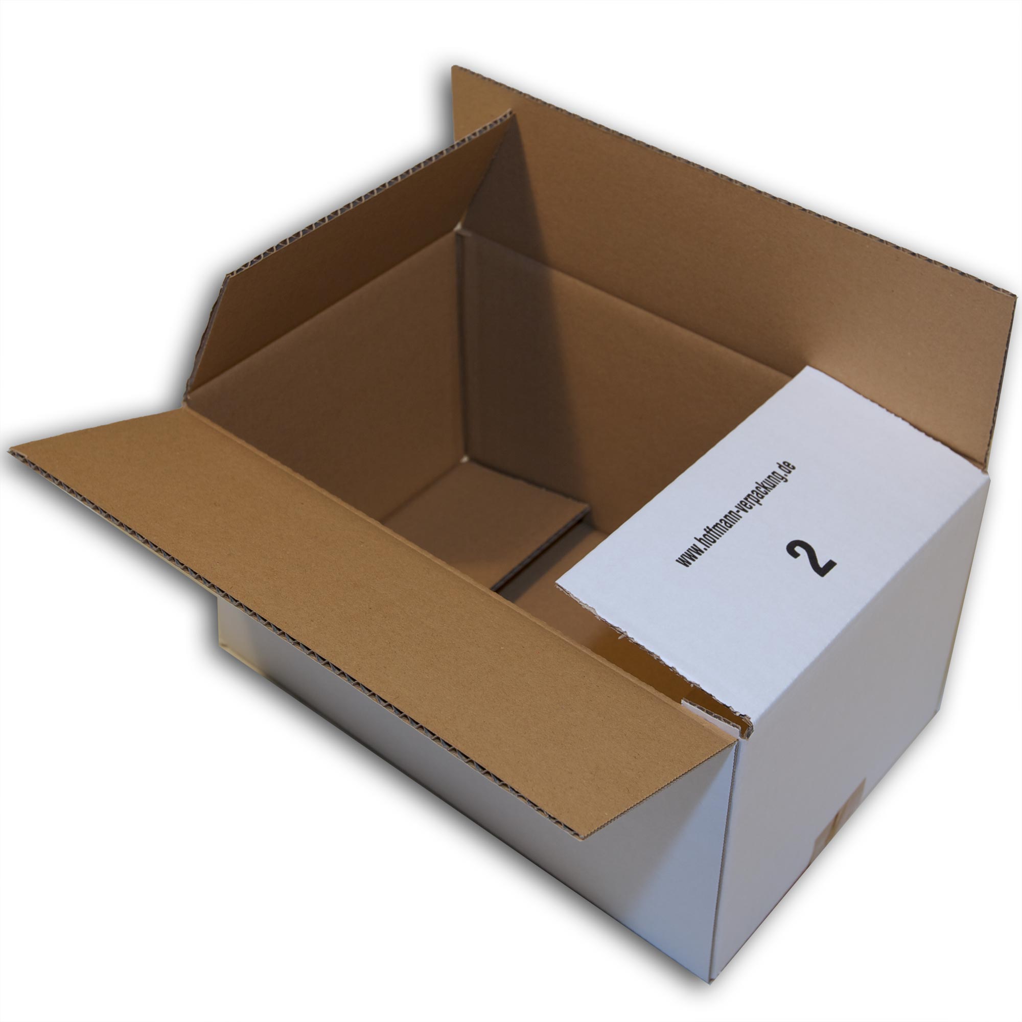 Weißer Faltkarton 320 mm x 195 mm x 160 mm (L x B x H)