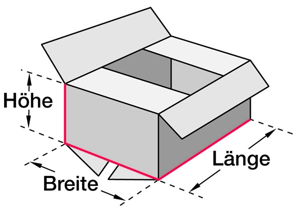 Faltkarton 550 mm x 350 mm x 100 mm (L x B x H)