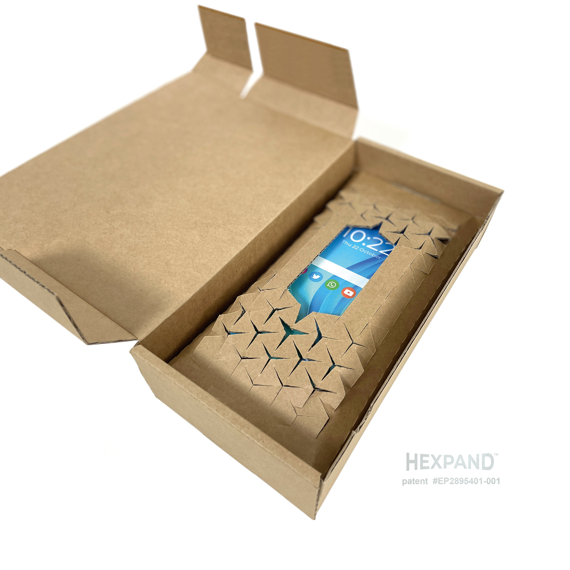 Hexpand - Spann-Verpackungen aus Wellpappe 