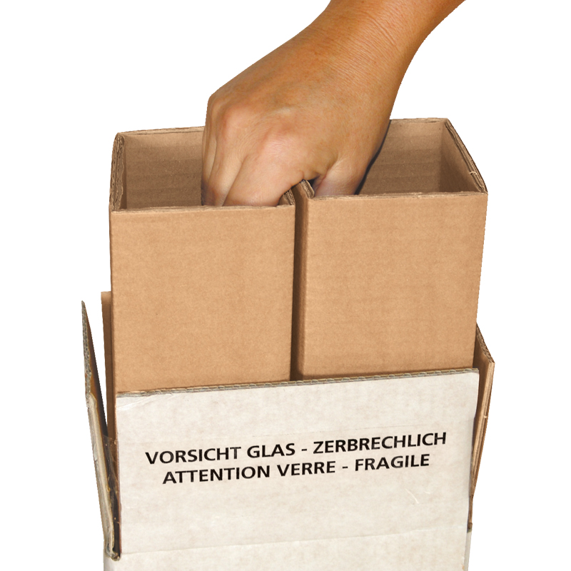 PTZ-Flaschenversandkarton 278 mm x 95 mm x 395 mm (L x B x H)
