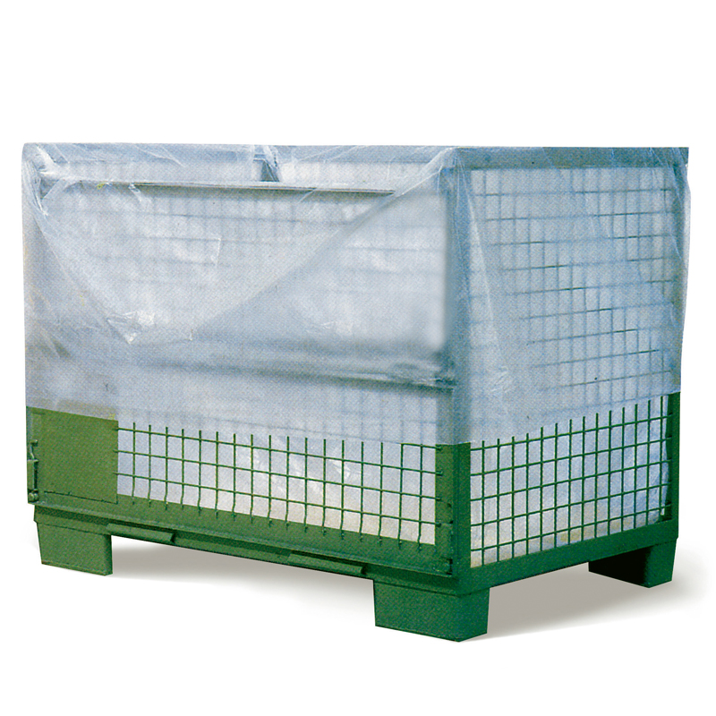 Gitterboxauskleidung, transparent 1300 mm x 950 mm x 1850 mm (B x H x L)
