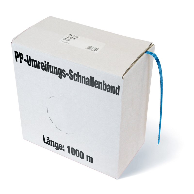 PP-Umreifungs-Schnallenband 12 mm x 0,55 mm x 1000 Meter (B x S x L)