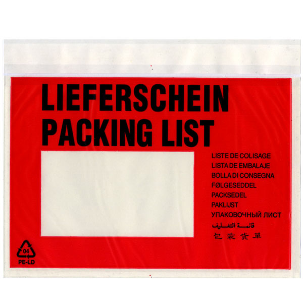 PACLIST - Dokumententasche  165 mm x 110 mm (L x B)