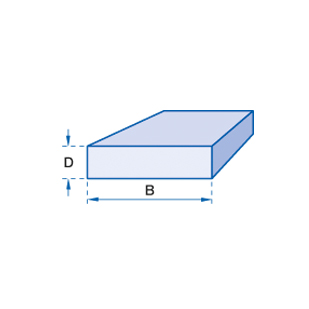 Romwell Platte 100 mm x 20 mm x 100 mm (B x D x L)